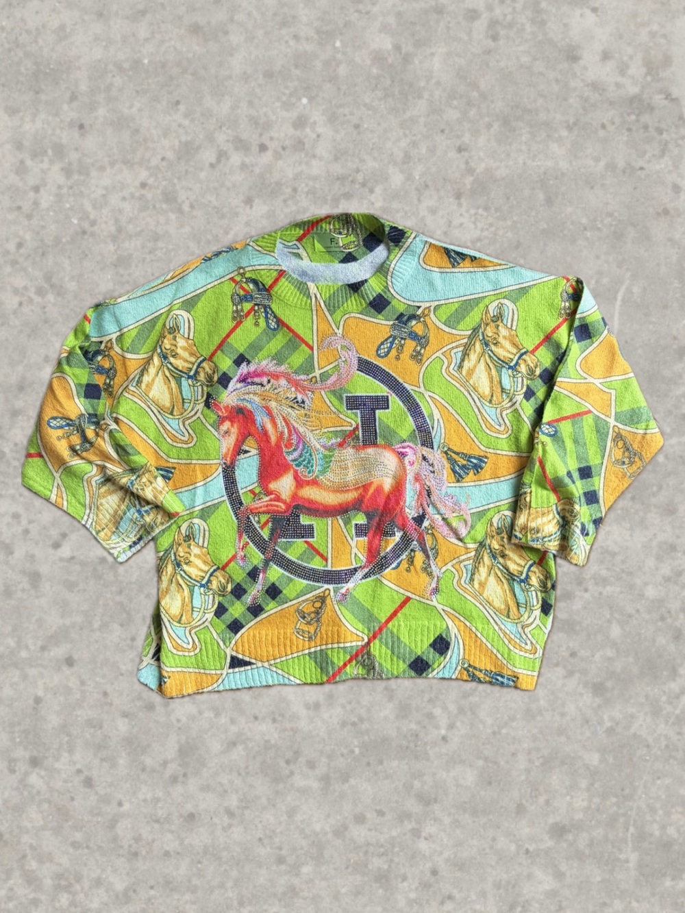 Unisex Glitter Horse Sweater